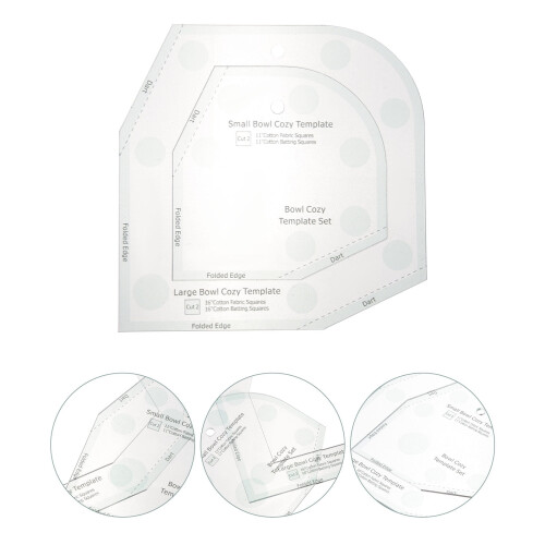 1Set Acrylic Bowl Cozy Pattern Template for DIY Quilting Home Use Multi-
