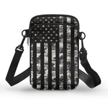 Reise-Umhängetasche mit Camouflage-Design im amerikanischen Flaggen-Look, auslaufsicher, trendiges Polyester