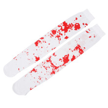 Long Bloody Blood Stockings for Halloween Over Knee Cosplay Socks Realistic AU