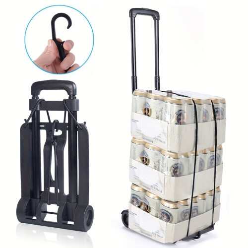 Folding Trolley with 2 Wheels Telescopic Handle 2