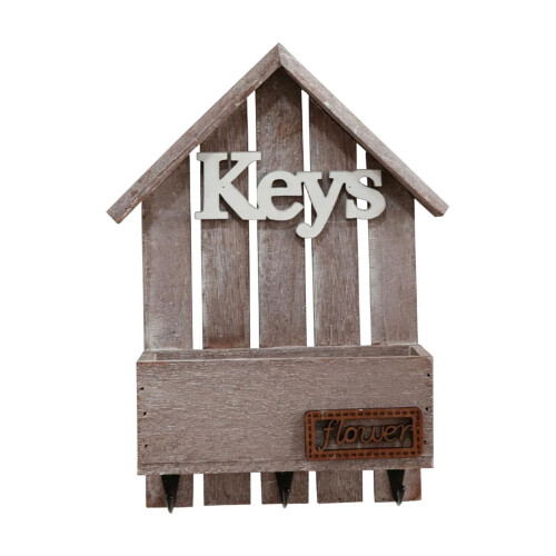 Wall-Mounted Key Holder with Decorative Design – Space-Saving Entryway Organizer for Keys & Small Essentials