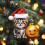 Grey Tabby Cat Christmas Ornament 1 Pack 4