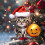 Grey Tabby Cat Christmas Ornament 1 Pack 6