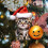 Grey Tabby Cat Christmas Ornament 1 Pack 7