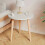 Minimalist Round White Coffee Table - Small and Space-Saving 2