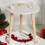 Minimalist Round White Coffee Table - Small and Space-Saving 3