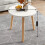 Minimalist Round White Coffee Table - Small and Space-Saving 5