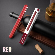Tire-bouchon Liquidation Wine Needle – Ouvre-bouteille pneumatique à stylo unique, rouge, compatible avec les bouteilles de vin standard