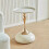 Round Side Table for Living Spaces (White) 3