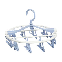 Portable Foldable Drying Rack, 21 Rotating Clips Laundry Hanger, for Underwear Socks, Indoor Outdoor Multipurpose Use