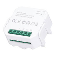 Compteur d'énergie Wi-Fi intelligent pour courant alternatif monophasé 100-240V, noir PJ-1203