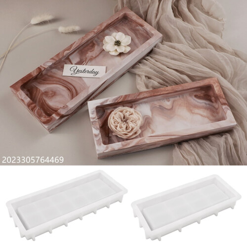 Silicone Molds Decorative Tray Epoxy Resin Casting Mold Decorative Tray DIY 1