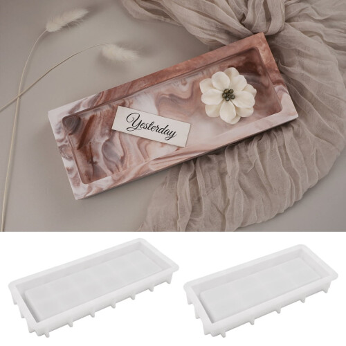 Silicone Molds Decorative Tray Epoxy Resin Casting Mold Decorative Tray DIY 2