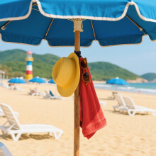 Beach Umbrella Hooks For Pole Secure Towel Holder Durable Sandproof Hanging Accessories