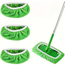 Lot de 2 lingettes de rechange lavables et réutilisables pour balai à franges - Cadeau idéal pour une utilisation à sec ou humide, facile à