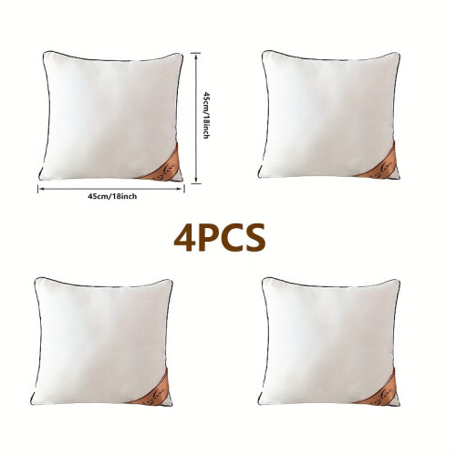 High-Rebound White Throw Pillows Set (4 pcs) 2