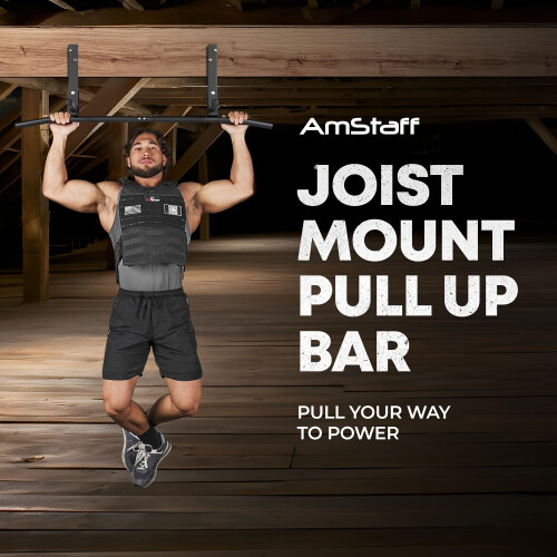 Wall-Mounted Stainless Steel Pull-Up Bar Black 2