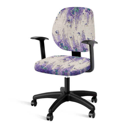 Κάλυμμα καρέκλας γραφείου Butterfly Lavender2PCS, κάλυμμα μαξιλαριού καθίσματος Spandex