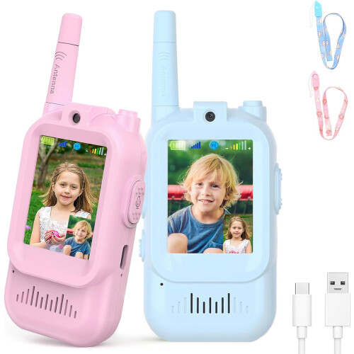 Επαναφορτιζόμενα παιδικά Walkie Talkie, 2 σετ παιχνιδιών εσωτερικού/εξωτερικού χώρου