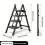 Metal Step Ladder with 4-Step Storage Rack 3