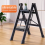 Metal Step Ladder with 4-Step Storage Rack 4