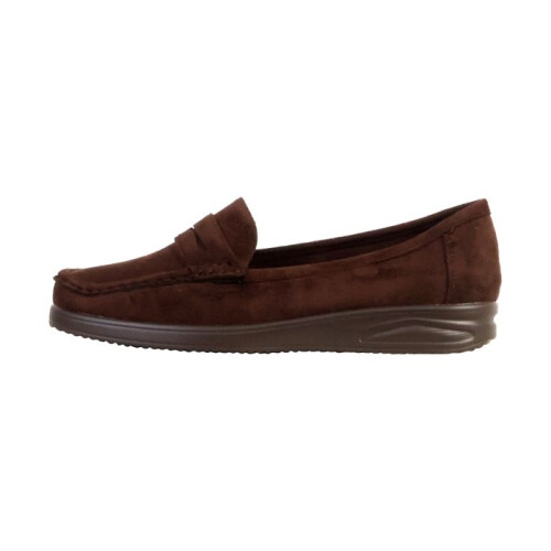 Mocassins de Couro Super Moda - Marrom