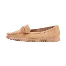Ballerine Cuir Super Mode - Kaki-Beige