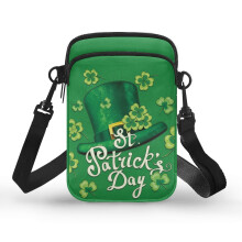 St. Patrick's Day Umhängetasche, doppellagig, für Erwachsene, für den Freizeitgebrauch, 11 x 5 x 18 cm
