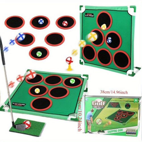 Golf Practice Net Set with Mat & Balls 2