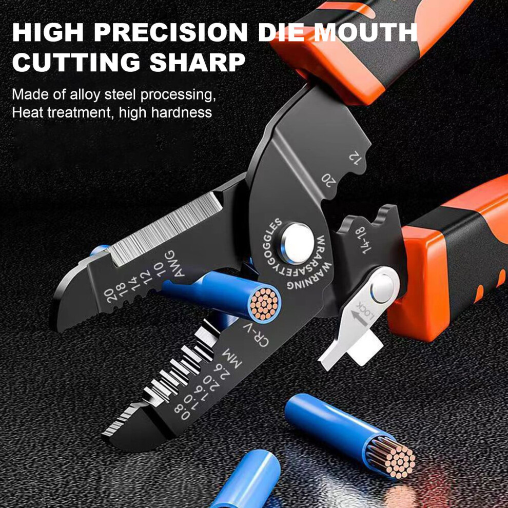 Wire Stripper, 3-Rd Generation Wire Strippers Or Crimping Tool 5-In-1 Wire Crimper Or Cutter, 10-20 Awg Electric Wire, Multi-Function Hand Tools 9193271954637