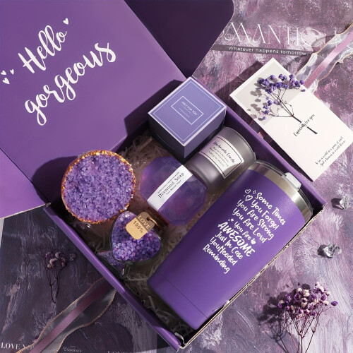 Crystal Bath Purple Salt Gift Set Lavender 2