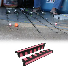 Portacanne da parete per 6 canne da pesca rosa 13,7 x 2,6 pollici