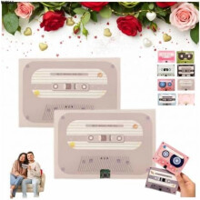 2-Pack Voice Recordable Greeting Cards, 60-Second Recorder, Compatible with Valentine's Day, Easter, Birthday & Holidays