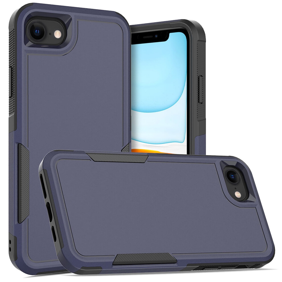 Allytechgroup Compatible With Iphone 16E Â Rugged Dual-Layer Pc/Tpu Shockproof Military-Grade Case, Dark Blue 9485826749066