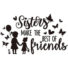 Black & White Butterfly Wall Decals for Sisters – Vinyl Stickers Compatible with Nursery, Girls' Bedroom & Living Room