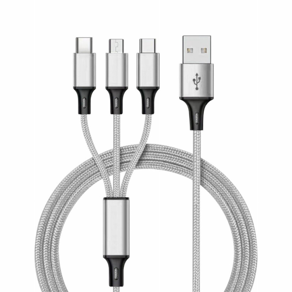 Usb3 Extension 15Ft 3In1 Fast Usb Charging Universal Function Cell Phone Charger Cord Android Auto Blue/Red/Black 9152228647893
