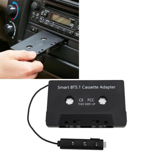 Δέκτης κασέτας Bluetooth, DC5V, BT5.1, Ασύρματος προσαρμογέας κασέτας σε βοηθητικό καλώδιο