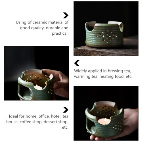 HEMOTON Ceramic Tea Warmer Teapot Heating Support Decorative Candle Holder 1