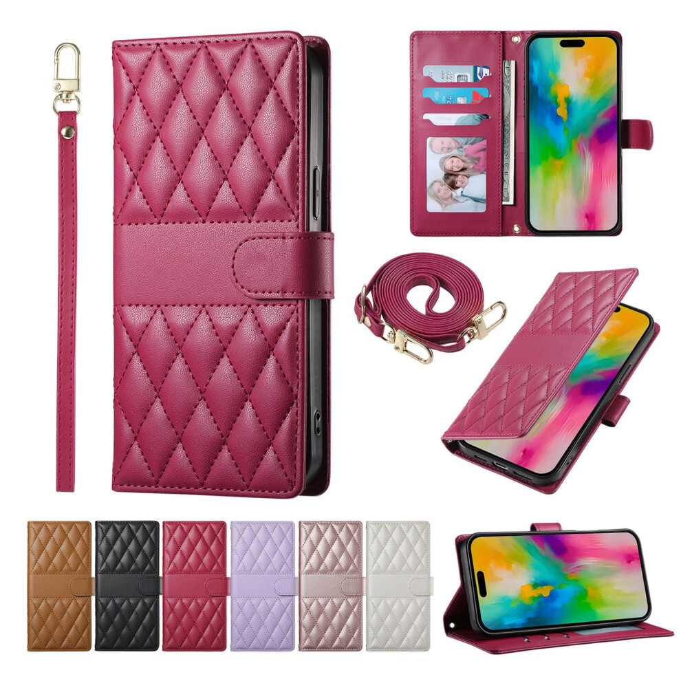 Leather Wallet Phone Case Compatible With Samsung S25 Ultra, S25+, S25 Edge, S24 Ultra, S24 Fe, S23, S22, S21 Ultra, S20 Fe 9159796010487