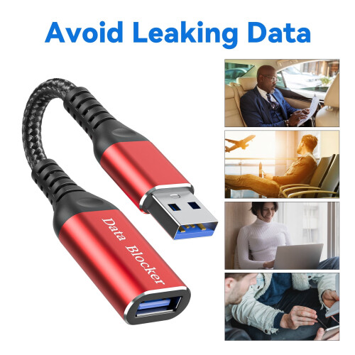 Καλώδιο φόρτισης USB FEAMOS Data Block, θηλυκό σε αρσενικό, επέκταση USB για ασφαλή φόρτιση, 1