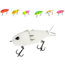 Mini Glide Bait for Bass, Trout & Pike – Multi-Jointed Swimbait, Slow Sinking, Double Hook, Freshwater & Saltwater Compatible