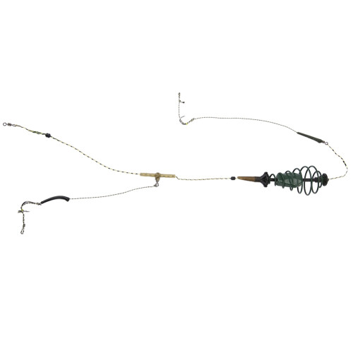 Fishing Feeder with Elastic Spring Load, Ensures Super Sharp Hooks, Spring Loaded Valve for Precise Control, Smooth Movement with Swivel Casters, 1