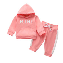 Pink Girls Soft Cotton 2-Piece Set Hoodie and Jogger Pants Outfit with Letter Print for Kids Kids Ages 2-13,Size 12 T