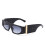 Sunglasses Black Pattern Frame Gold Accent Blue Gradient 1