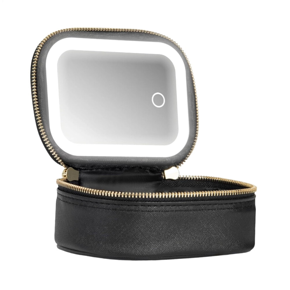 LED Makeup Bag with Adjustable Brightness Mirror USB-C