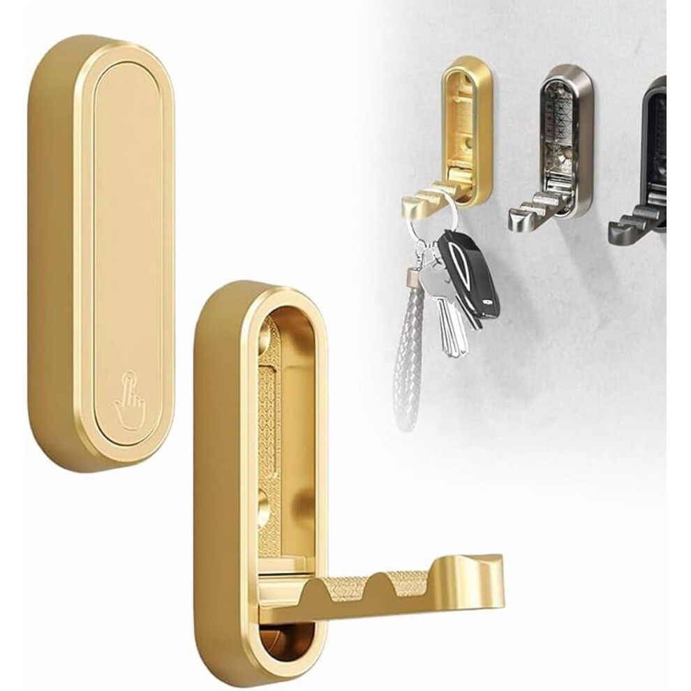 Foldable Wall Hooks Zinc Alloy 4-Pack Silver 900223326881