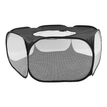 Dog Playpens Black Cloth 1Pc 39.30x20.44x14.93In