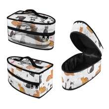 Cute Cat Print Dustproof Steam Iron Bag, Portable Travel Steamer Bag with Zipper – Case Only, Compatible with Most Steam Irons
