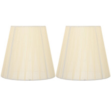Lot de 2 abat-jour en gaze beige à clipser pour ampoule de plafonnier, 30 x 13 x 9 cm