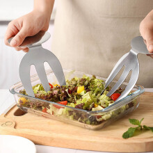 Mélangeur à salade de fruits et fourchette à 3 doigts en acier inoxydable de qualité supérieure – Accessoire de cuisine durable, résistant à